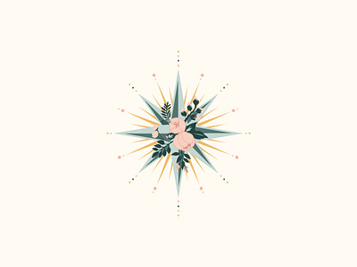 Boundless Radiant Floral Burst Compass