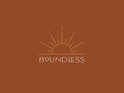 Boundless Logo Design artwork bohemian brand design brand identity branding color design color palette design icon illustration logo logo design logo mark logotype sun typeface typography vector