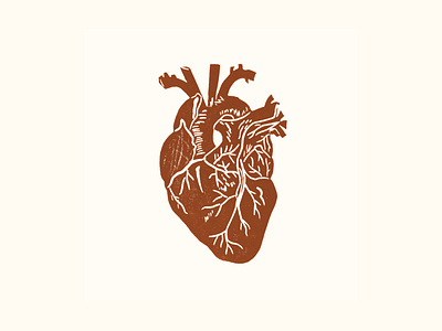 Boundless Beating Heart anatomical heart anatomy artwork block printing branding children book illustration color color palette design fine art heart illustration stationery design