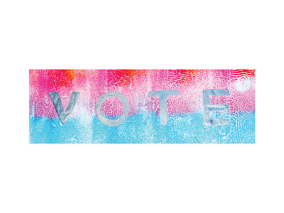 VOTE artwork children book illustration design fade fine art hand lettering illustration metallic ombre pink politics rainbow roll red shine stationery design turquoise typography vote