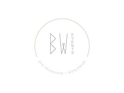 BW Events Logo branding design hand lettering icon illustration logo logo design typography vector