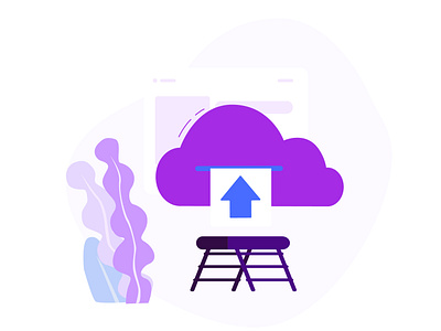 Page of Upload cloud design illustration upload