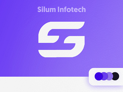 SILUM INFOTECH ™ brand branding illustration logo monogram purple vector