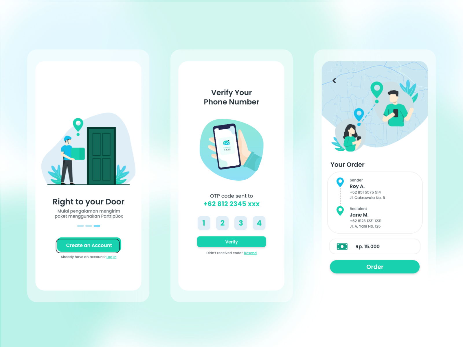 Delivery App by Dhisa Gustiani on Dribbble