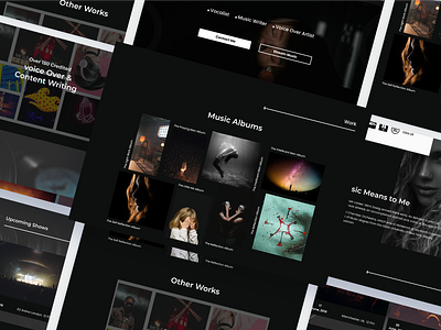 Music portfolio page site