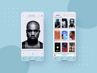 Music Player App mobile design neumorphism product design ui design ux design