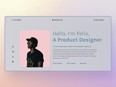Portfolio Website gradients illustration portfolio product design ui design uiux website design