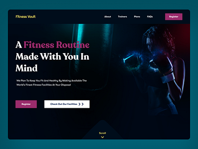 Fitness Home page colors product design typogaphy ui design uiux ux design website design