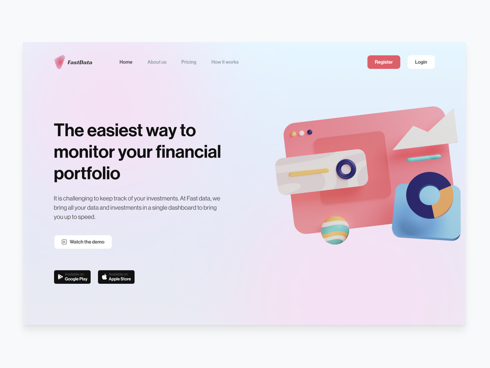 Financial data portfolio website by Felix Enemuo on Dribbble