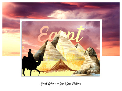 Postcard Design design designer digital art dribbleweeklywarmup egypt graphic design vector