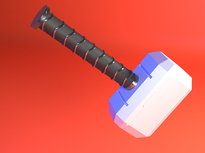 Mjolnir 3d blender thor hammer mjolnir