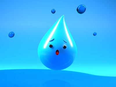 Help drop 3d illustration art water drop