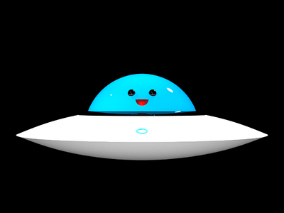 UFO ufo 3d illustration invite