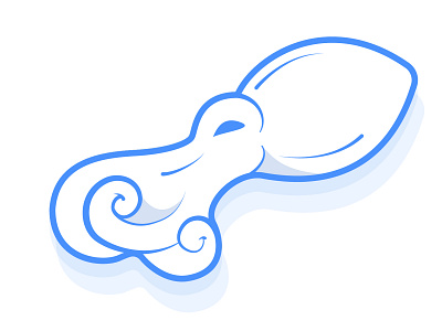 Blue blue icon illustrator line octopus vector vectordrawing