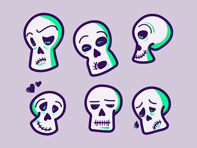 Skully cute skull sticker viber