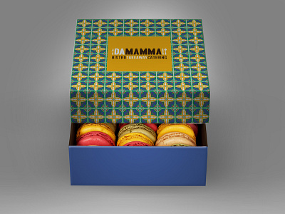 Blue Da Mama2 box food packaging pattern