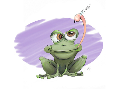 Frog 2 catchingfly crazy frog sketchbookpro wacom