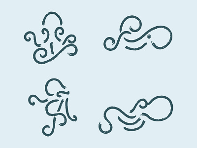 Octopus exploration blue branding design drawing icon illustration illustrator logo octopus vector