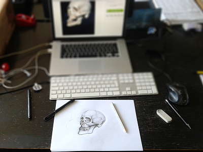 Scull_work in progress drawing scull sketching wip workinprogress