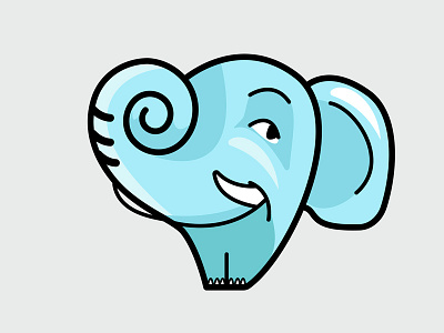 Elephant blue cute elephant