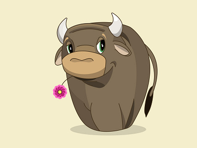 Bull / Taurus bull cute ferdinand flower