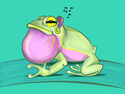 CoolFrog cool cute frog happy music