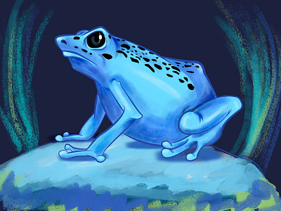 SinisterFrog blue frog rebound sinister wacom wicked