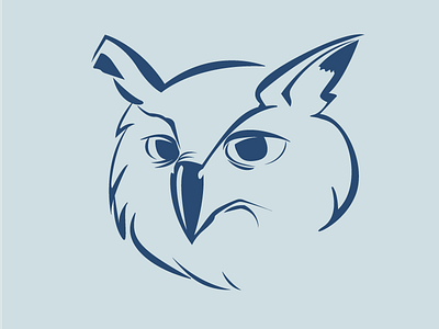 Owl ai blue illustration illustrator owl vector