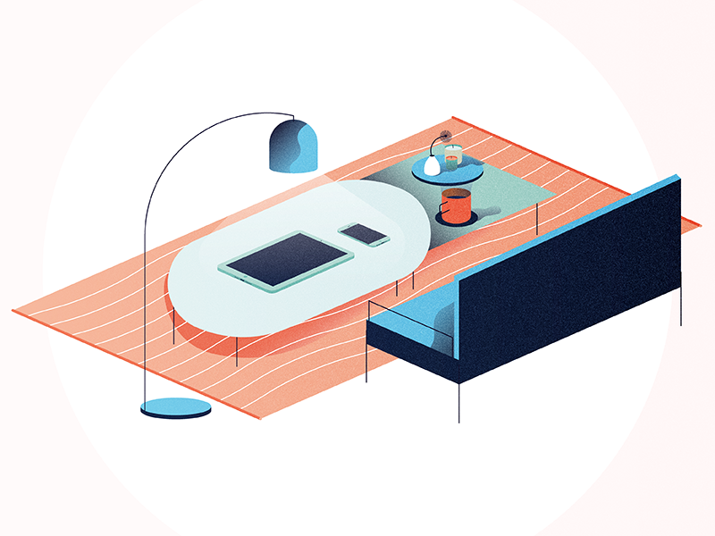 Living room rug coffeetable lamp furniture living room illustration illustration living room