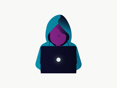 Are you even a hacker without a hoodie? computer hack hacker hoodie illustration laptop privacy safe safety