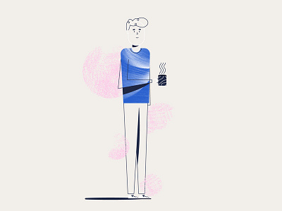 Morning coffee coffee exploration guy illustration morning style texture