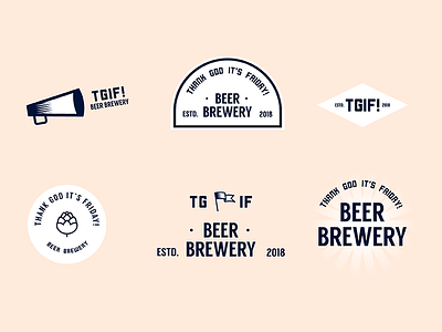 TGIF! beer branding flags hops logo tgif thank god its friday