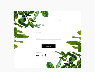 Greenery- grow with us. Sign in. design greenery log in registration form registration page sign in sign up ui ux ui design uxdesign web