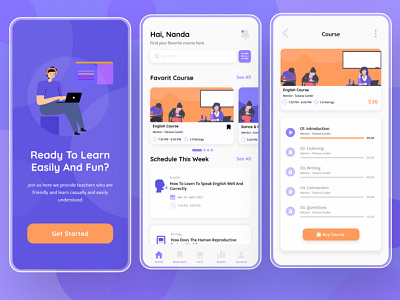 Students Mobile App app design illustration minimal mobile ui students ui ux