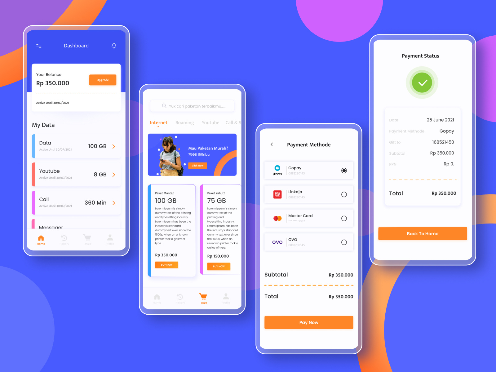 Internet Provider Mobile by Bagas Surya A on Dribbble
