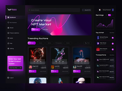 NFTAR - NFT Dashboard Marketplace
