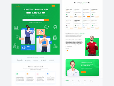 JobFind - Job Finder Landing Page Website