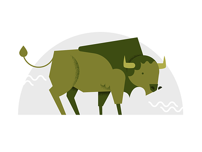 Buffalo buffalo cubist design drawing geometric illustration illustrator texture vector wildlife
