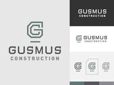 Gusmus Construction Logo c construction custom type g logo monogram