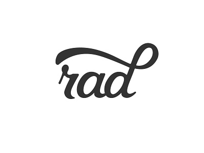 Rad cursive custom hand letter hand lettering handlettering lettering rad script type