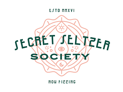 Secret Seltzer Society Bottle Cap Badge Lockup