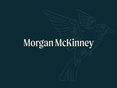 Morgan McKinney Logo bar spoon bartender branding cocktail consulting design drawing identity illustration logo monogram sparrow stamp writer