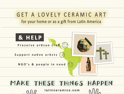 Poster ceramic art crafts donate poster promotion