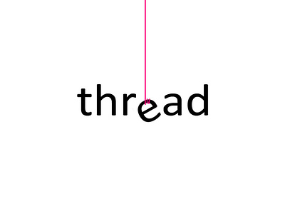 Thread design icon logo typography