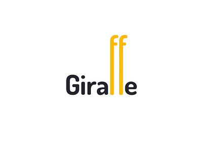 Giraffe design icon logo typography