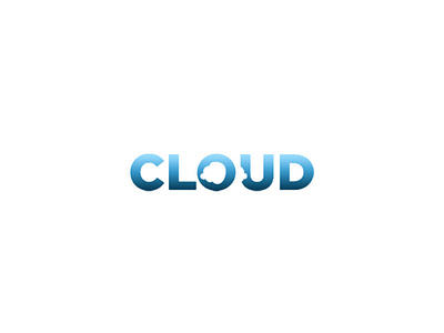 Cloud design icon logo typography