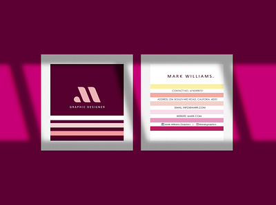 Mark Williams Visiting Card Design! branding design design art designer graphicdesign photoshop visiting card design