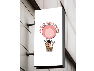 Moo Creamery Signage Design! branding branding design design designer graphicdesign illustration illustrator photoshop signage design