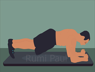 Vector plank yoga, exercise Illustration. Man workout adobe illustrator animation book branding cartoon clip art design drawing exercise graphic design illustration logo motion graphics ui vector yoga