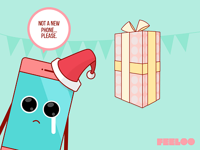 Feeloo - Your Mobile Has Feelings! #6 christmas feelings ios mobile mobile game run and jump vector